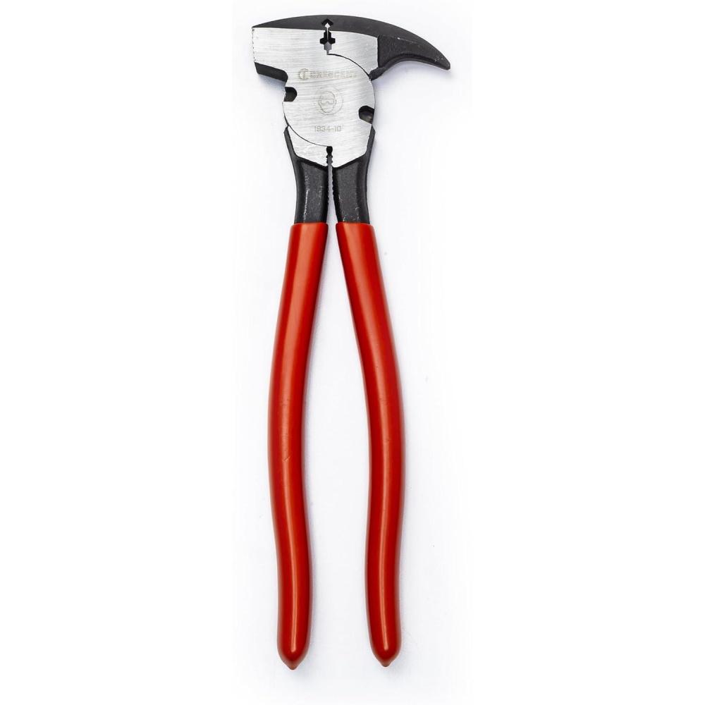 image:imageCrescent Dipped Handle HeavyDuty Solid Joint Fence Tool Pliers  Premium Wire Cutter amp Staple Puller  193410CVNN0510 Red