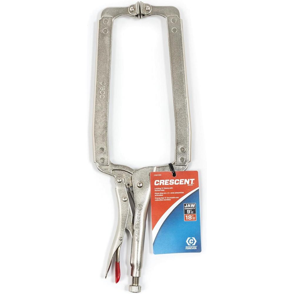 image:imageCrescent Locking CClamp  HeavyDuty Adjustable Metal Clamp with Compound Action amp Hex Key Receiver  C18CCSN  18 Red