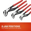CRESCENT – Pliers Set, 8″, 10″, 12″ T&G Strght Dipped (RTZ2SET3)