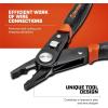 Crescent 2 in 1 Combo Dual Material Linesman’s Pliers and Wire Stripper – CCP8V , Black