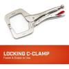 Crescent 6″ Locking C-Clamp with Swivel Pads – Carded – C6CCSVN, Red(C11CCVNs)