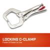 Crescent 6″ Locking C-Clamp with Swivel Pads – Carded – C6CCSVN, Red(C6CCVN)