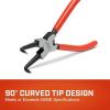 Crescent 90-Degrees Internal Snap Ring Pliers – Heavy Duty Mechanic Tool for Internal Snap Rings Removal – Curved Tips – 7″ – 7CISRDG