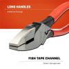 Crescent 9FTDG Linesman Wide Fish Tape Puller Dipped Plier, 9.5″ Size