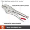 Crescent Curved Jaw Locking Pliers with Wire Cutter – 3 Piece Set – Home DIY & Professional Mechanic Hand Tool for Nuts & Bolts, Cables, Wires – 5″, 7″ & 10″ – CLP3SETN-08(2 Piece)