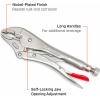 Crescent Curved Jaw Locking Pliers with Wire Cutter – 3 Piece Set – Home DIY & Professional Mechanic Hand Tool for Nuts & Bolts, Cables, Wires – 5″, 7″ & 10″ – CLP3SETN-08(5 Piece)