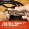 Crescent Curved Jaw Locking Pliers with Wire Cutter – 3 Piece Set – Home DIY & Professional Mechanic Hand Tool for Nuts & Bolts, Cables, Wires – 5″, 7″ & 10″ – CLP3SETN-08(3 Piece)