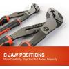 Crescent Z2 K9 Straight Jaw Dual Material Tongue & Groove Plier Set – Adjustable Plier Set with 8 Jaw Positions – Premium Hand Tool Set – 2-Piece Set – RTZ2CGSET2