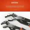 Crescent Z2 K9 Straight Jaw Dual Material Tongue & Groove Plier Set – Adjustable Plier Set with 8 Jaw Positions – Premium Hand Tool Set – 2-Piece Set – RTZ2CGSET2