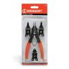 Crescent 5 Piece Snap Ring Pliers Set – Lock Ring Pliers for Internal & External Snap Rings – Removes & Installs Snap Rings – With 4 Interchangeable Heads & Dipped Handles – 7SRPS