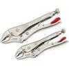 Crescent Curved Jaw Locking Pliers with Wire Cutter – 3 Piece Set – Home DIY & Professional Mechanic Hand Tool for Nuts & Bolts, Cables, Wires – 5″, 7″ & 10″ – CLP3SETN-08(2 Piece)