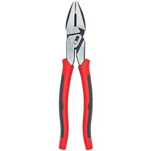 Crescent 9″ Lineman’s Compound Action Dual Material Pliers – CCA20509, Red(9-Inch)