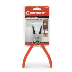Crescent 90-Degrees Internal Snap Ring Pliers – Heavy Duty Mechanic Tool for Internal Snap Rings Removal – Curved Tips – 7″ – 7CISRDG