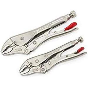 Crescent Curved Jaw Locking Pliers with Wire Cutter – 3 Piece Set – Home DIY & Professional Mechanic Hand Tool for Nuts & Bolts, Cables, Wires – 5″, 7″ & 10″ – CLP3SETN-08(2 Piece)
