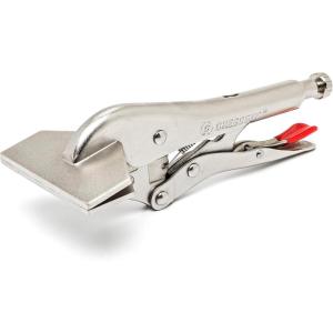 Crescent Locking C-Clamp with Swivel Pad Tips – Heavy-Duty Adjustable Clamp with Hex Key Recess & Compound Action – C11CCSVN – 11″, Red