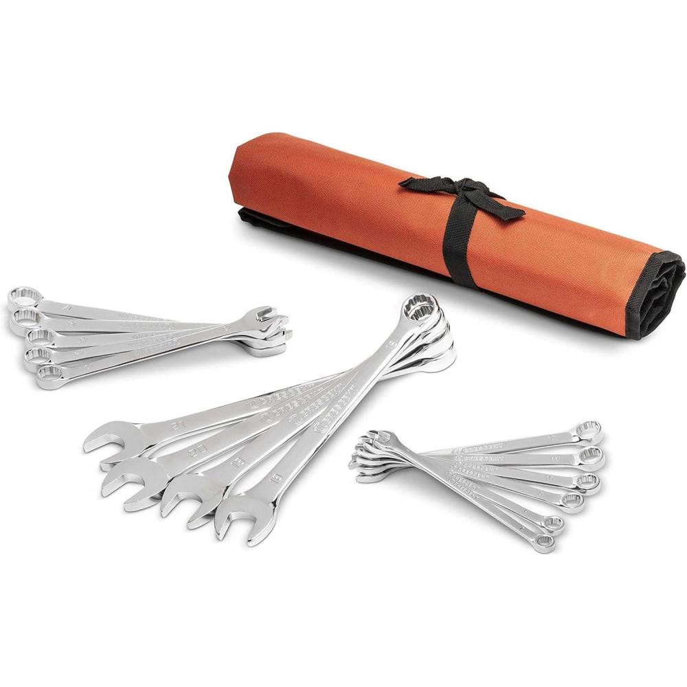 image:imageCrescent 15 Piece 12 Point Metric Combination Wrench Set with Tool Roll  CCWS50515 Count Pack of 1