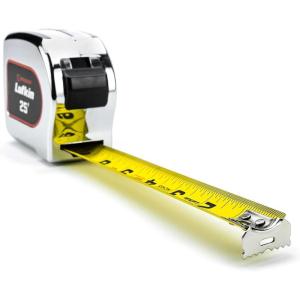 Crescent Lufkin 1-1/8″ x 25′ Chrome Case Yellow Clad Tape Measure – L925-02(8m/26′)