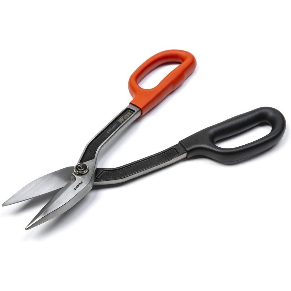 image:imageCrescent Wiss Straight Pattern Tinner Snips  Durable HeavyDuty Cutting Tool with Torque Control amp Ergonomic Handles  WDF12S  121 Count Pack of 1