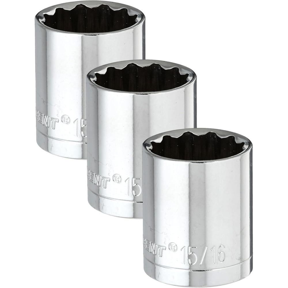 image:imageCrescent 12 Drive 12 Point Standard SAE Socket 1516  CDS61NOne Size Pack of 3