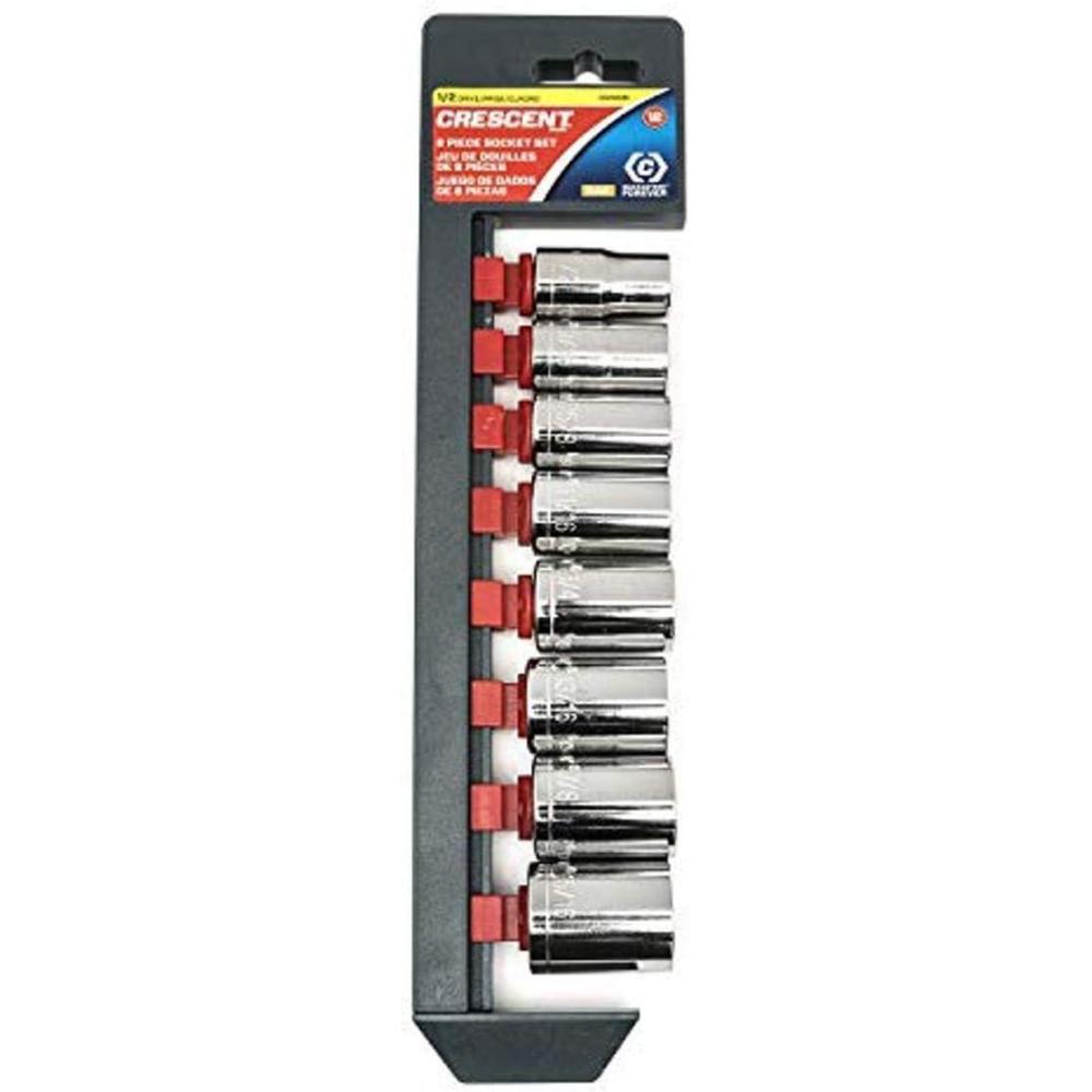 image:imageCrescent 8 Piece 12 Drive 12 Point Standard SAE Socket Set  CSAS0N