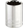 Crescent 1/2″ Drive 12 Point Standard Metric Socket 20mm – CDS80N