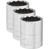 Crescent 3/8″ Drive 12 Point Standard SAE Socket 9/16″ – CDS28N(1 Count (Pack of 3))