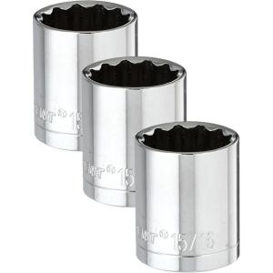 Crescent 1/2″ Drive 12 Point Standard SAE Socket 15/16″ – CDS61N(One Size (Pack of 3))