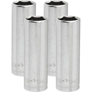 Crescent 1/4″ Drive 6 Point Deep Metric Socket 12mm – CDDS19N(One Size (Pack of 4))