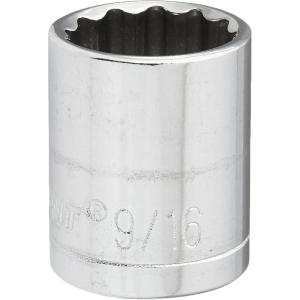 Crescent 3/8″ Drive 12 Point Standard SAE Socket 9/16″ – CDS28N(1 Count (Pack of 1))