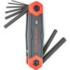 Crescent 8 Piece Folding Metric Hex Dual Material Key Set – CHKFM8 , Black