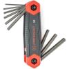 Crescent 9 Piece Folding SAE Hex Dual Material Key Set – CHKFSAE9 , Black