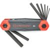 Crescent 8 Piece Folding Metric Hex Dual Material Key Set – CHKFM8 , Black