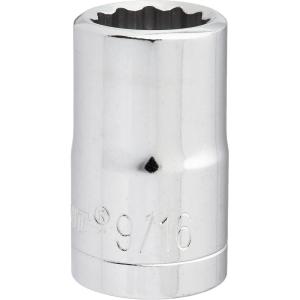 Crescent 1/2″ Drive 12 Point Standard SAE Socket 9/16″ – CDS55N(1 Count (Pack of 1))