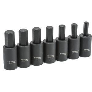 Crescent 7 Piece 1/2″ Drive Hex Bit Impact Metric Socket Set – CIMBS12 , Black