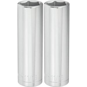 Crescent 1/2″ Drive 6 Point Deep SAE Socket 11/16″ – CDDS59N(1 Count (Pack of 2))