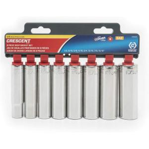 Crescent 8 Pc. 1/2″ Drive 6 Point Deep SAE Socket Set – CSAS2N