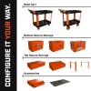 Crescent RAILWORKS 2 Shelf Industrial Utility Cart with 5″ Hard Casters | IUC2SCBM