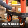 Crescent RAILWORKS 2 Shelf Industrial Utility Cart with 5″ Hard Casters | IUC2SCBM