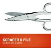 Crescent Wiss Electrician Scissors – Hot Drop-Forged Steel Wire Cutting Scissors with File, Scraper & Double Stripping Notch – 5″ – 175E