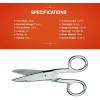 Crescent Wiss Electrician Scissors – Hot Drop-Forged Steel Wire Cutting Scissors with File, Scraper & Double Stripping Notch – 5″ – 175E