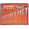 Crescent 14 Piece 12 Point SAE Combination Wrench Set with Tool Roll – CCWS4-05
