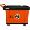 Crescent RAILWORKS 2 Shelf Industrial Utility Cart with 5″ Hard Casters and Single Door Security Panel | IUC2SCBM-1DLR(Single Door)